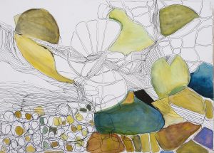 Sin título IV. Watercolour and Ink on paper, 50 x 35 cm